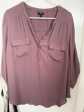 Torrid, Size 2, Harper, 3/4 sleeves, Mauve